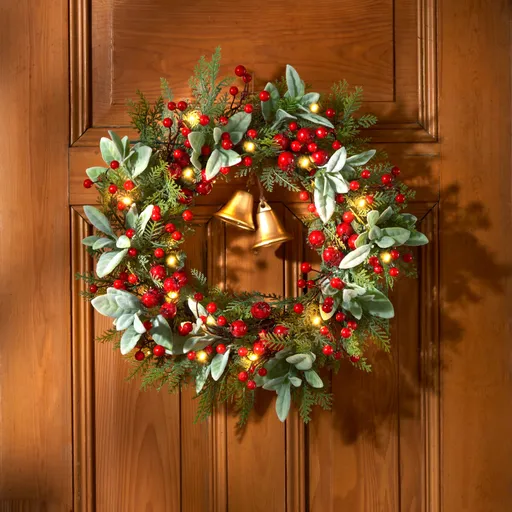 Coroană de fructe de pădure cu LED