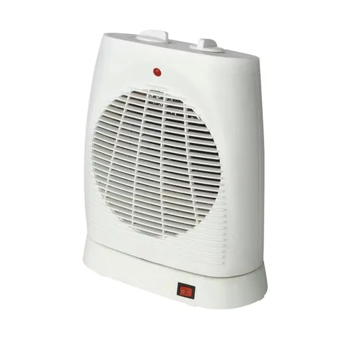 Aeroterma ELITE EFH-1386, 2000W, 20 m², Oscilatie 90°, 3 trepte, Termostat reglabil, Indicator de putere, Alb