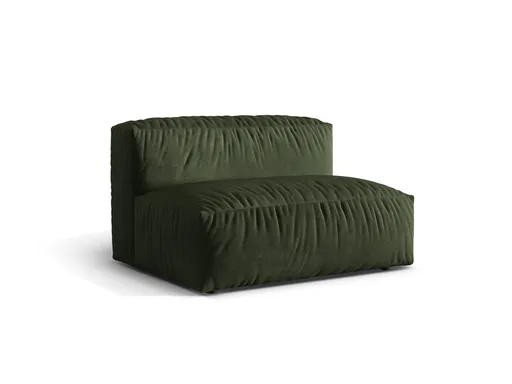 Modul pentru canapea, 1 loc, Martina-120, Micadoni Home, 132x106x75 cm, catifea, verde