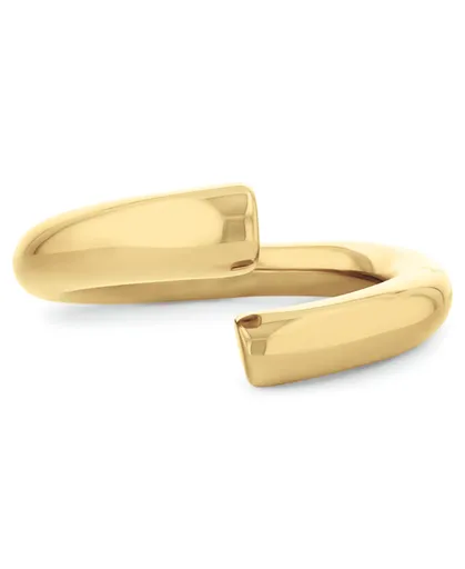 Calvin Klein Inel de designer din oțel placat cu aur Spiral 35000767 56 mm