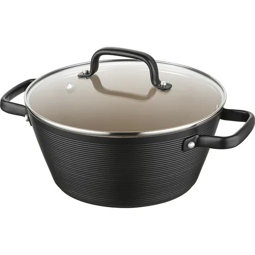 Florina Oală din aluminiu Carina Black 3,3 l, 24 cm, diam. 24 cm