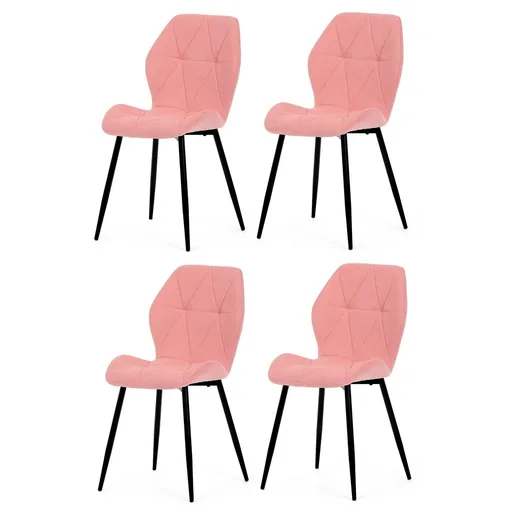 Set de scaune de sufragerie CT-285 PINK2, 4 buc., roz deschis
