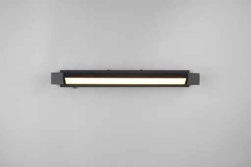 Aplica de perete Fabrizio, TRIO, 50x6 cm, 9W, 1x SMD, aluminiu, negru mat