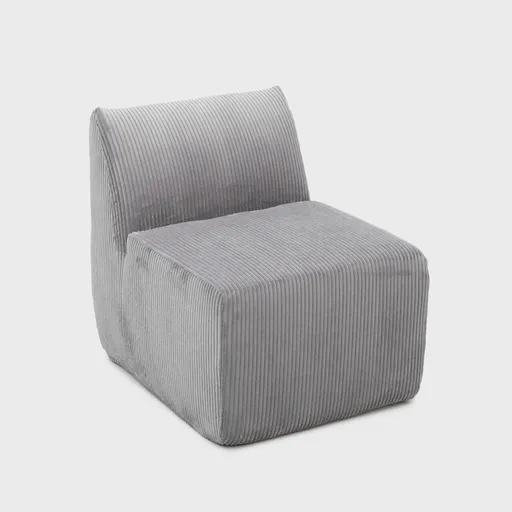 Fotoliu modular Svela, Homla, 80x59.5x62 cm, catifea din poliester, gri