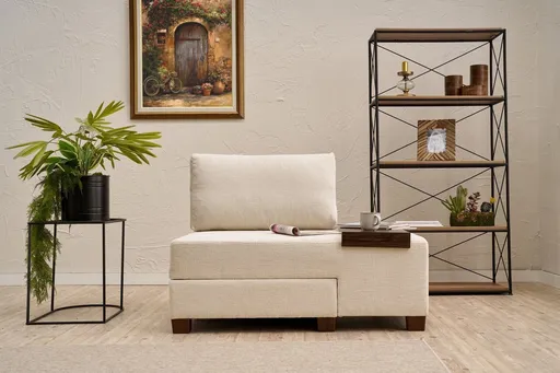 Fotoliu extensibil, Atelier del Sofa, 825BLC4711, Crem