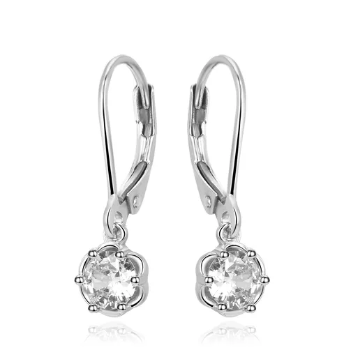 Beneto Cercei din argint cu zirconii transparente AGUC3340-W