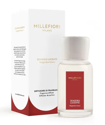 Millefiori Milano Difuzor de aromă Zenzero Lucente, 250 ml