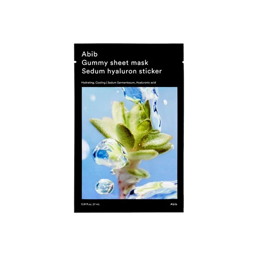 Abib Mască hidratantă de pânză Sedum Hyaluron Sticker (Gummy Sheet Mask) 27 ml