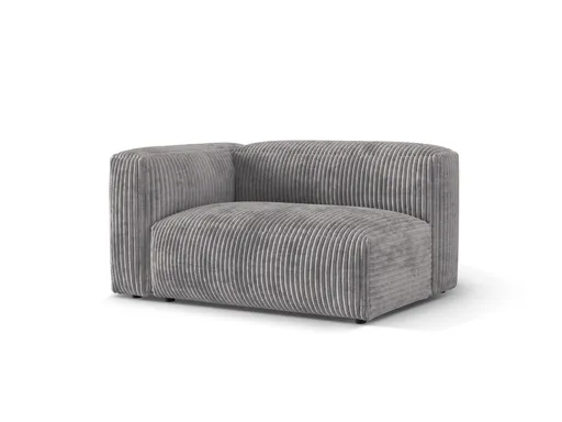 Modul stanga pentru canapea, 1 loc, Martina-212, Micadoni Home, 160x106x75 cm, velur, gri deschis