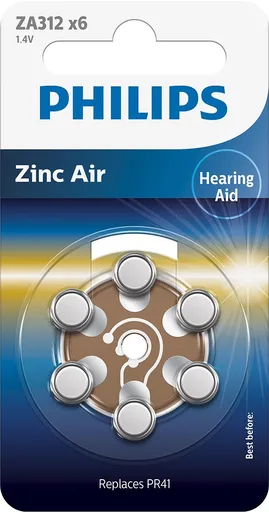 Baterie pentru aparat auditiv Phil-ZA312B6A