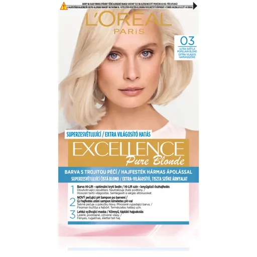 L’Oréal Paris Excellence Creme culoare par culoare 03 Ultra Light Ash Blonde 1 buc
