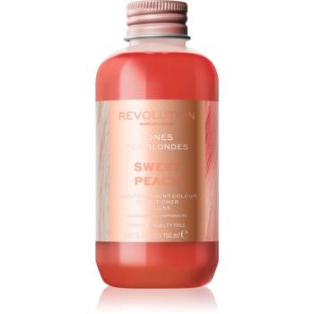 Revolution Haircare Tones For Blondes balsam pentru tonifiere pentru par blond culoare Sweet Peach 150 ml