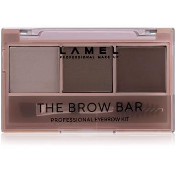 LAMEL BASIC The Brow Bar paleta pentru machiaj sprancene cu pensula #402 4,5 g