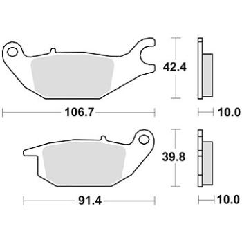 Braking brzdové destičky (semi-metalická směs SM1) (2ks) M501-169 (M501-169)