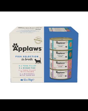 APPLAWS Cat Multipack Fish Collection hrană umedă pentru pisici 12 x 70g