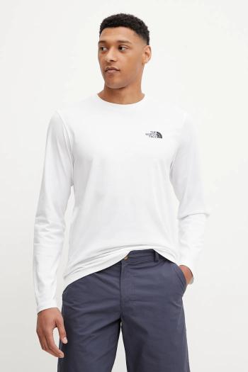 Tričko s dlhým rukávom The North Face M L/S Simple Dome Tee pánske, biela farba, jednofarebné, NF0A87QNFN41