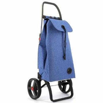 Geantă de cumpărături Rolser I-Max Tweed 2 LogicRSG pe roți, albastră, albastru