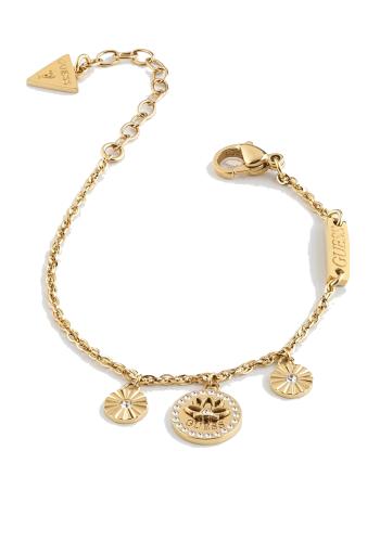 Guess Brățară fermecătoare placată cu aur Lotus JUBB01347JWYGS 14,5 - 18,5 cm - S