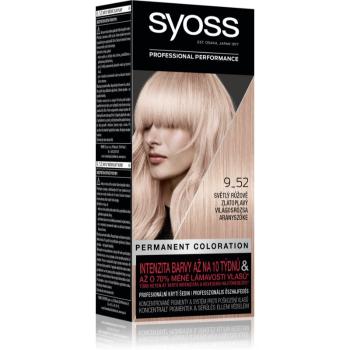 Syoss Color Culoare permanenta pentru par culoare 9-52 Light Rose Gold Blond 2x50 ml