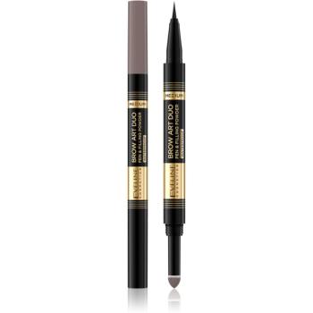 Eveline Cosmetics Brow Art Duo oboustranná tužka na obočí odstín Medium 8 g