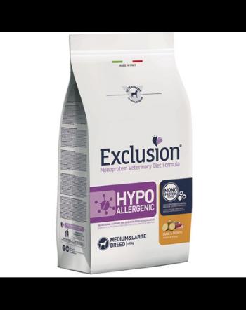 EXCLUSION Hypoallergenic Medium Large Breeds rata si cartofi hrana caini de rase medii si mari 12 kg