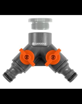 Supapa dubla GARDENA OGS cu filet de 1&quot; si adaptor de 3/4&quot;