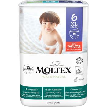 Moltex Pure & Nature XL Size 6 scutece de unică folosință tip chiloțel 14+ kg 18 buc