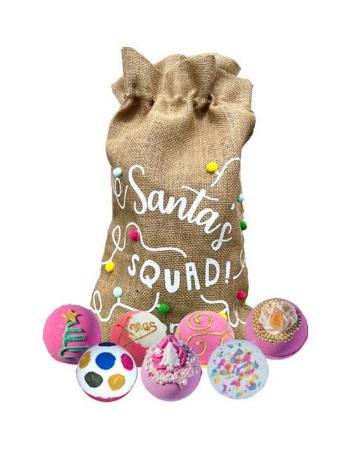 Bomb Cosmetics Set cadou Santa`s Squad Bath Bomb Sack Set