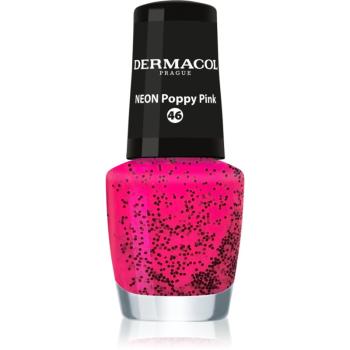 Dermacol Neon lac de unghii cu stralucire neon culoare 46 Poppy Pink 5 ml