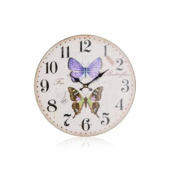 Ceas de perete Butterflies, diametru 34 cm