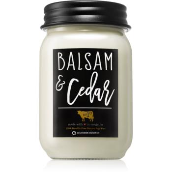 Milkhouse Candle Co. Farmhouse Balsam & Cedar lumânare parfumată Mason Jar 368 g