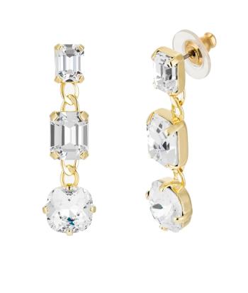 Preciosa Cercei placați cu aur cu cristal Preciosa Cascade Royal Lagoon 2535Y00