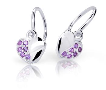 Cutie Jewellery Cercei pentru copii din aur alb C2160-10-X-2 violet