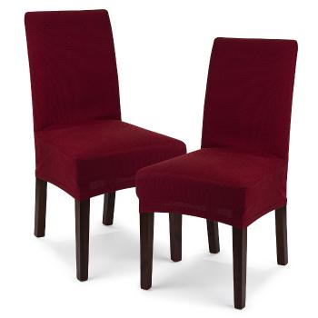 Husă multielastică 4Home Comfort pentru scaun, bordo, 40 - 50 cm, set 2 buc., roșu