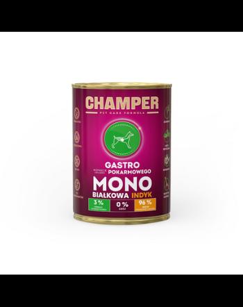 Hrana umeda pentru caini CHAMPER Gastro 400 g curcan