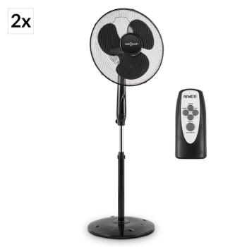 OneConcept Black Blizzard 2G, set de 8, bază rotundă, 50W, 41 cm, negru