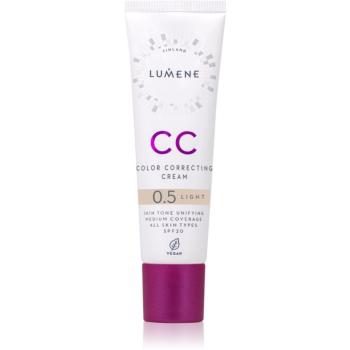 Lumene Color Correcting Crema CC pentru un ten uniform SPF 20 culoare 0.5 Light 30 ml