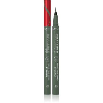 L’Oréal Paris Infaillible Grip 36h Micro-Fine liner eyeliner în fix culoare 05 Sage Green 0,4 g