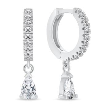Brilio Silver Cercei rotunzi din argint cu zircon cubic EA1171W
