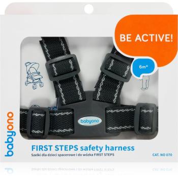 BabyOno Be Active Safety Harness First Steps curele de siguranță pentru copii Black 6 m+ 1 buc