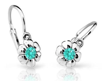 Cutie Jewellery Cercei din aur alb pentru copii C2151-10-X-2 verde deschis