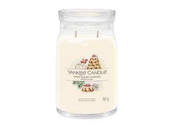 Yankee Candle Lumânare aromatică Signature sticla mare Spun Sugar Flurries 567 g