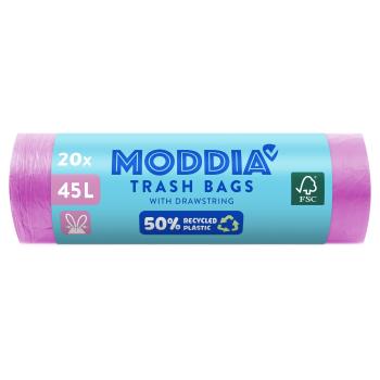 MODDIA Odpadkové vrecia so zaťahovacou páskou 20 x 45 l