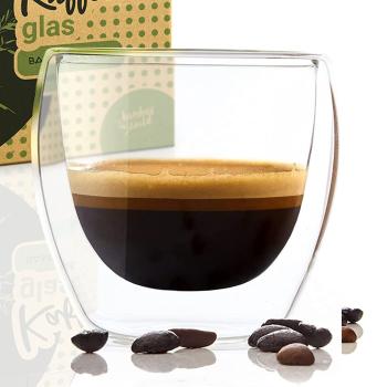 Bambuswald Pahar pentru cafea, 100 ml, lucrate manual, sticlă borosilicată