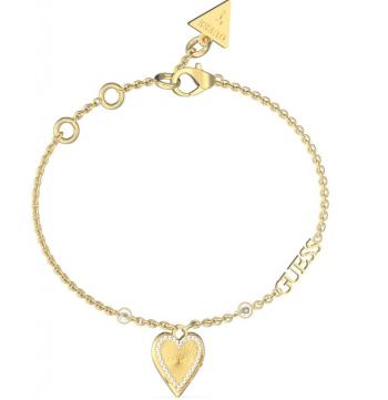 Guess Brățară delicată placată cu aur Love Me Tender JUBB03242JWYG 14,5 - 18,5 cm - S