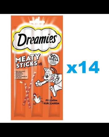 DREAMIES Meaty Sticks cu pui pentru pisici 14x30 g