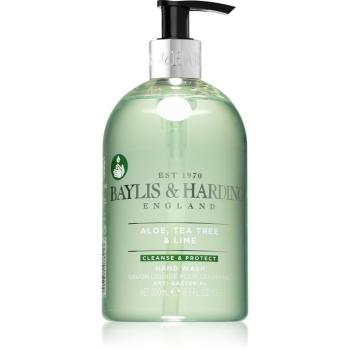 Baylis & Harding Aloe, Tea Tree & Lime Săpun lichid pentru mâini antibacterial 500 ml