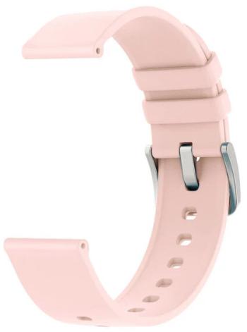 4wrist Curea universală din silicon cu închidere argintie 22 mm - Roz