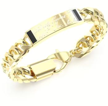 Guess Brățară bărbătească placată cu aur Inscription JUMB04401JWYG 21 cm