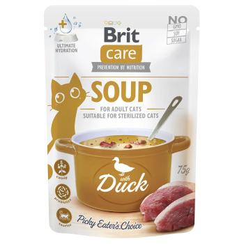 30x75g Brit Care macskaleves, kacsa nedves macskatáp